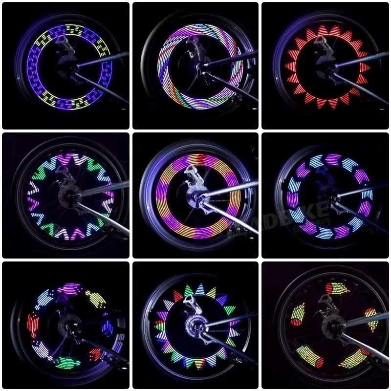 USB aufladbares Fahrrad Speichenlicht LED RGB